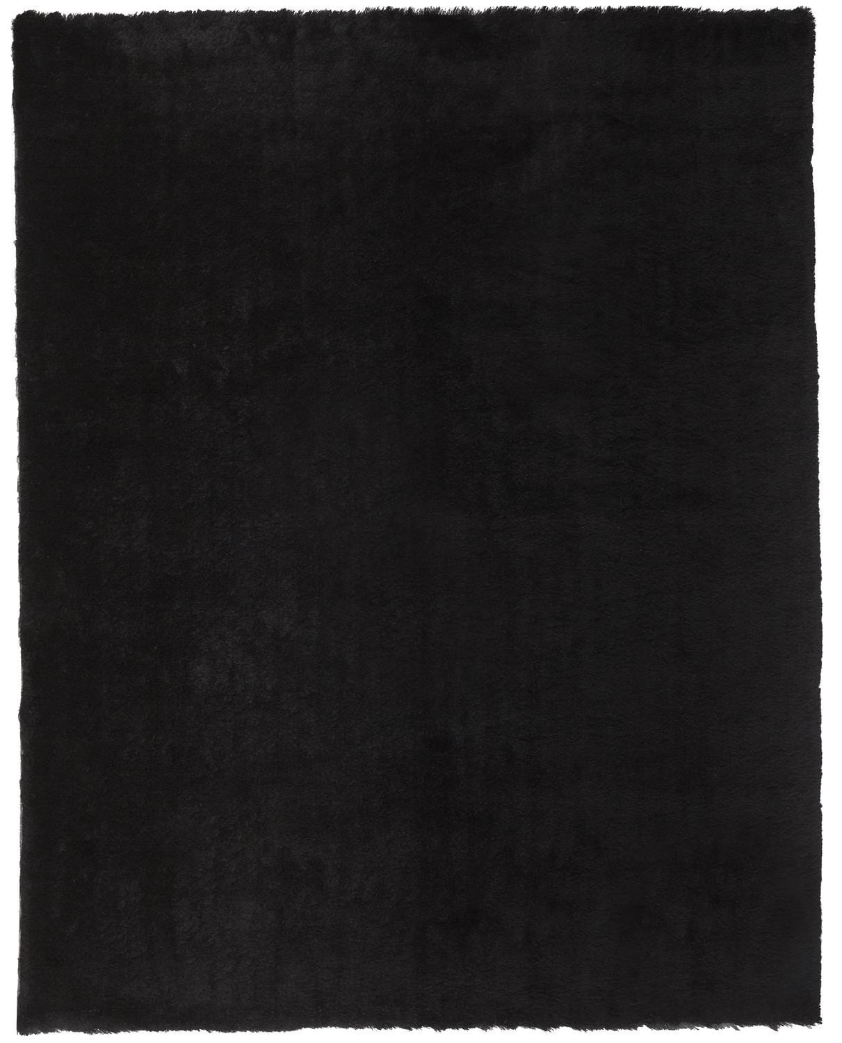 4' X 6' Black Shag Tufted Handmade Area Rug