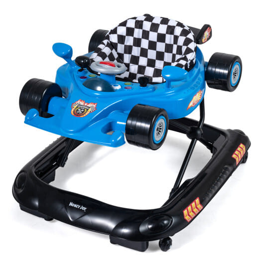 Convertible Baby Walker with 3 Adjustable Height Settings-Blue - Color: Blue