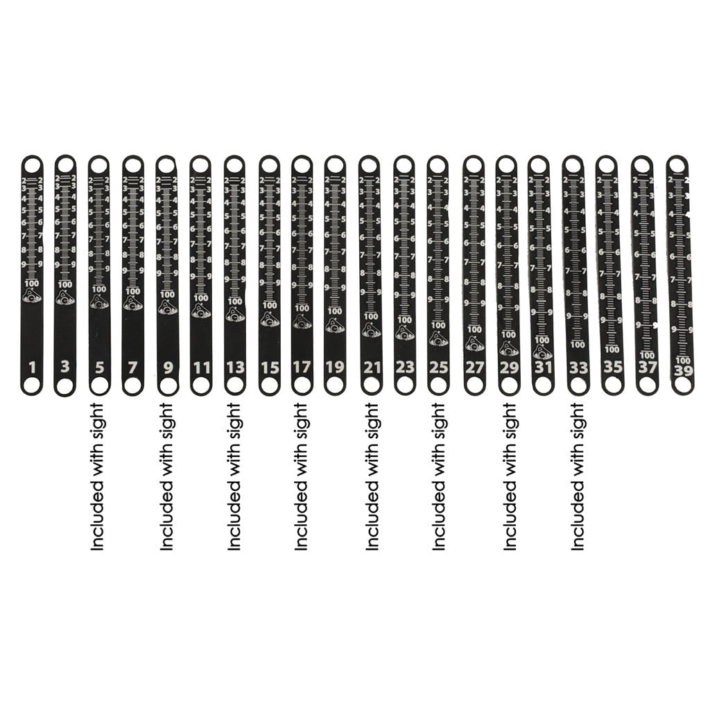 Axcel Achieve XP Metal Sight Tape Scale #21 and #22