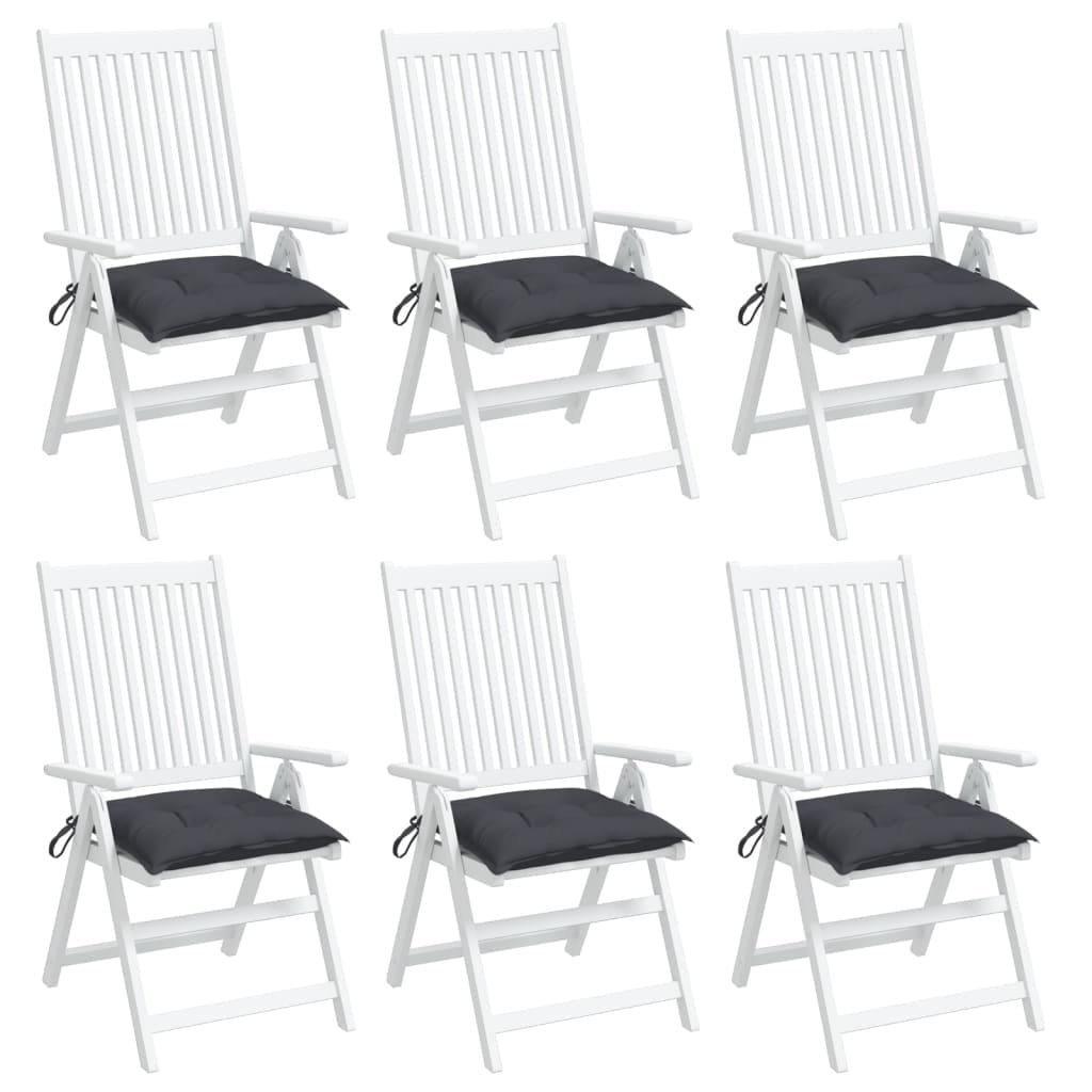 Chair Cushions 6 pcs Anthracite 19.7"x19.7"x2.8" Oxford Fabric