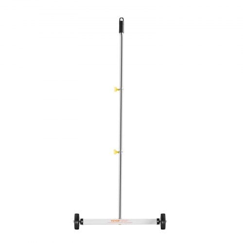 Magnetic Sweeper with Wheels, 17 inch, 10 lbs Load Capacity, Lightweight Magnetic Pickup Sweeper with Adjustable Handle, Pick Up Nails and Screws, Easy Cleanup for Garages, Roofing Projects