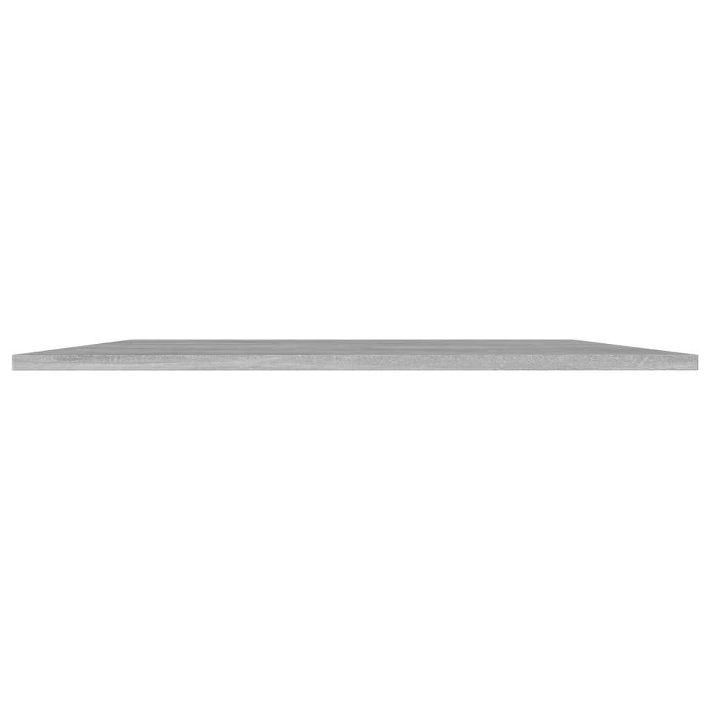 Bookshelf Boards 8 pcs Concrete Gray 31.5"x11.8"x0.6" Engineered Wood