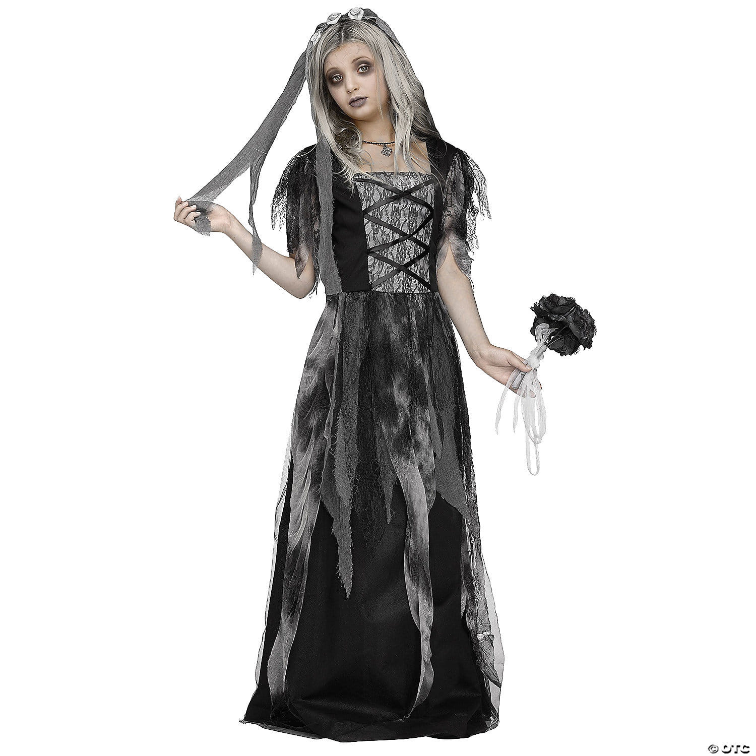 Girl s Cemetery Bride Costume XL