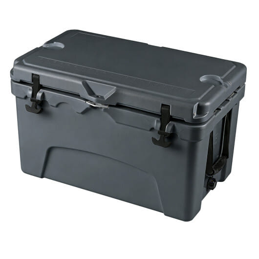 45 Quart Portable Hard Cooler Insulated Ice Chest Keeps Cool for up to 6 Days-Gray - Color: Gray
