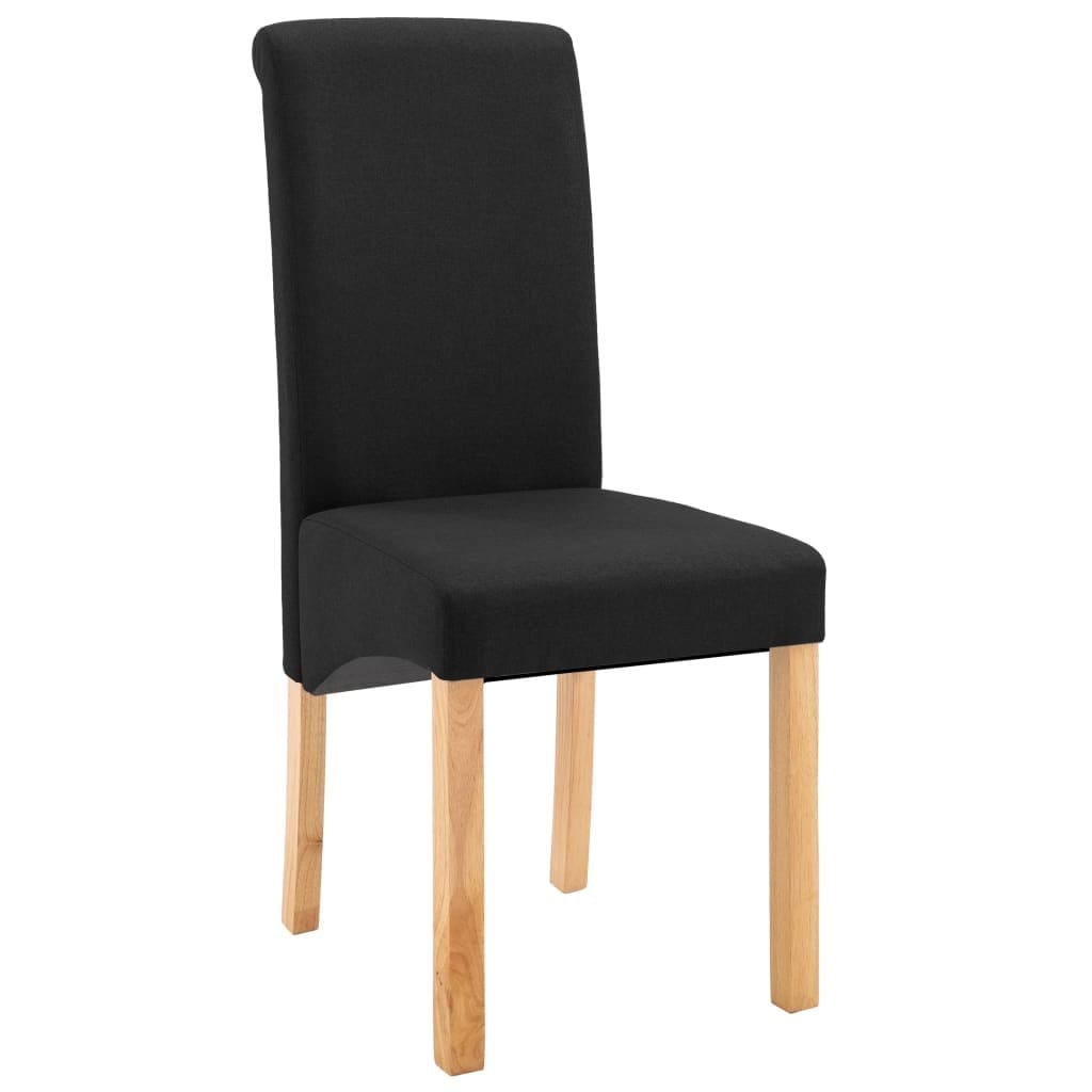 Dining Chairs 6 pcs Black Fabric