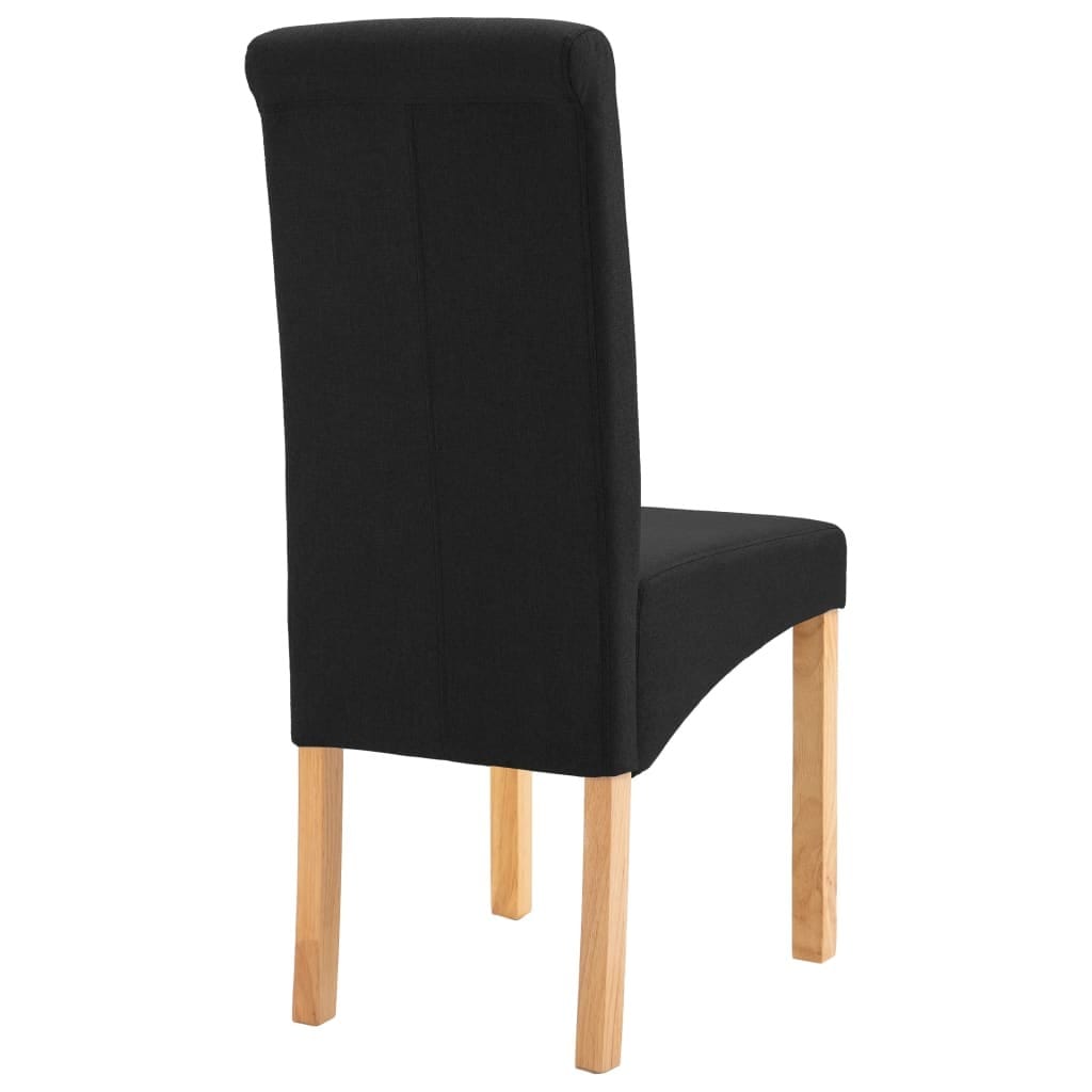 Dining Chairs 6 pcs Black Fabric