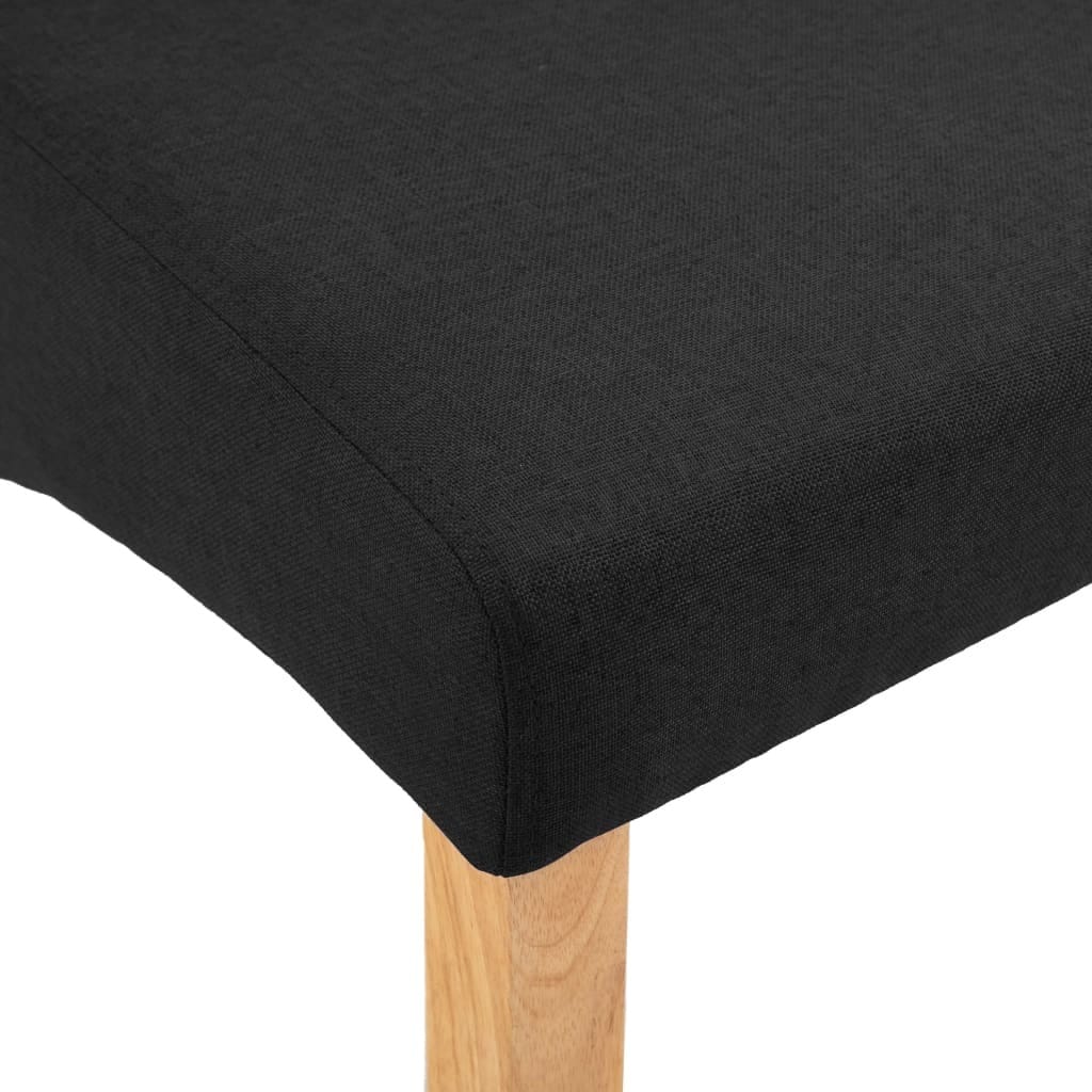 Dining Chairs 6 pcs Black Fabric
