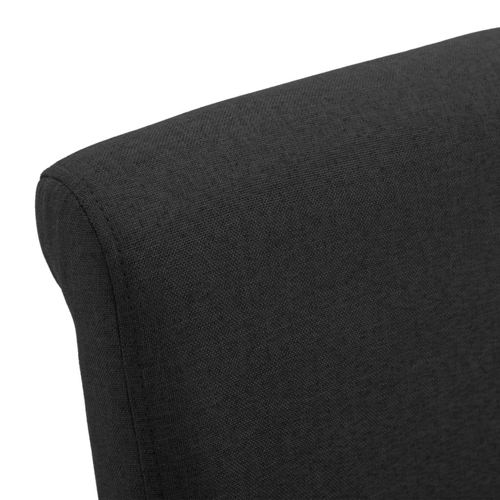 Dining Chairs 6 pcs Black Fabric