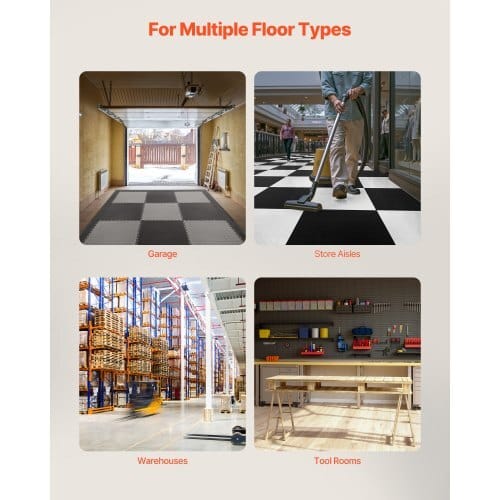 Male Garage Floors Transition Edge Kit, 12 Edges and 4 Corners, Sturdy PVC Interlocking Modular Garage Floor Edging Slip-resistant, Compatible Only with 4-Sided Interlocking Mats, Black