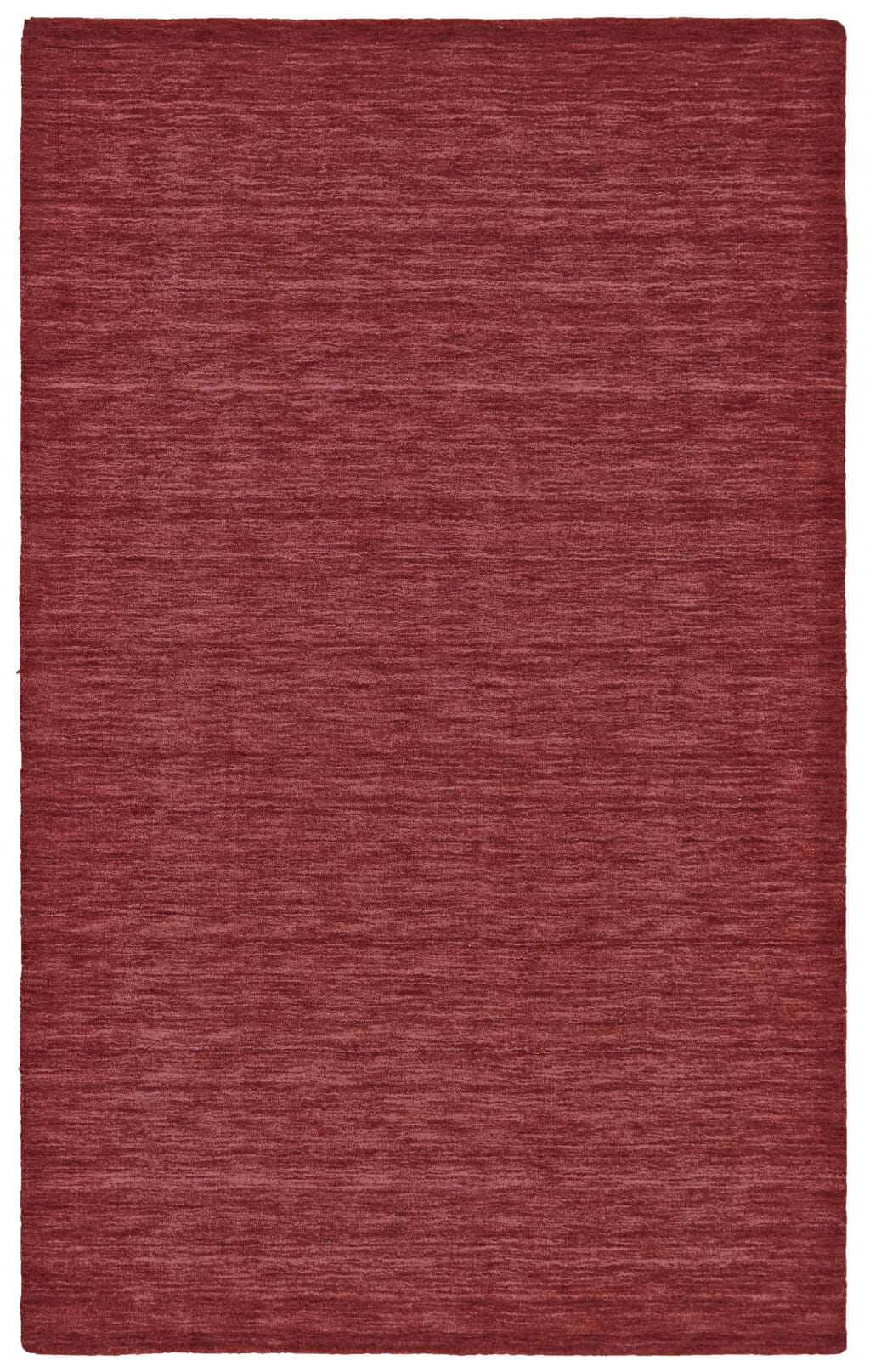4' X 6' Red Wool Hand Woven Area Rug
