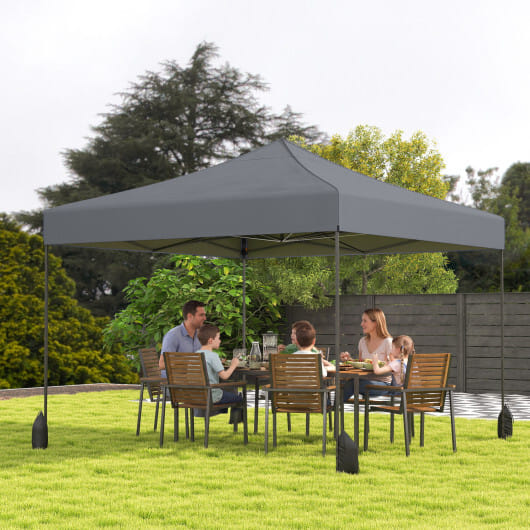 9.5 x 9.5 Feet Pop up Canopy Tent with Adjustable Heights-Green