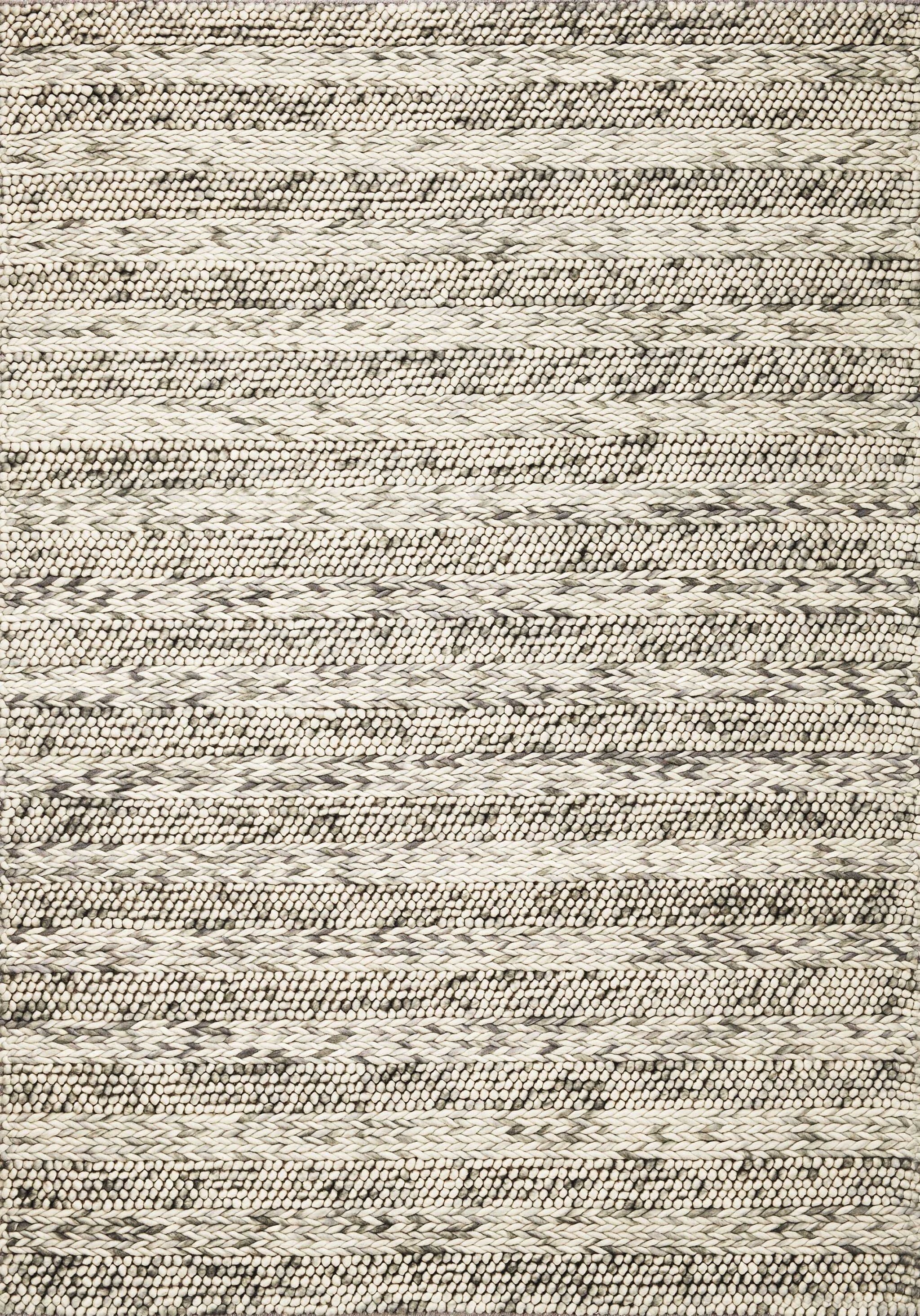 7' X 9' Wool Grey Area Rug