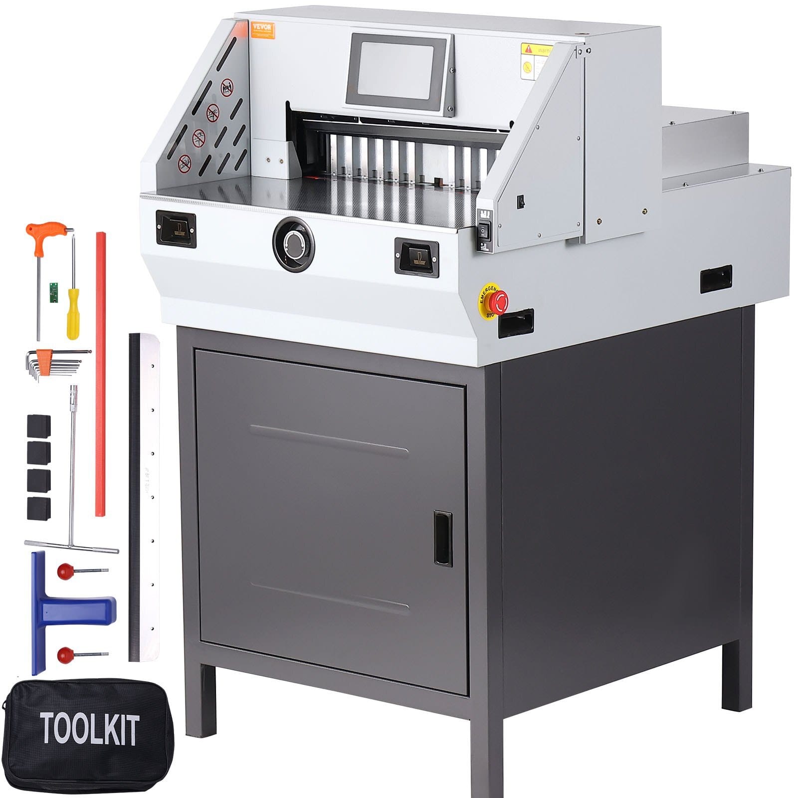 Electric Paper Cutter, Heavy Duty Paper Trimmer 19" /482.6mm Cutting Width, 3.14"/80mm Cutting Thickness, Electric  Paper Cutting Machine with 7" Touchscreen Numerical Control Function