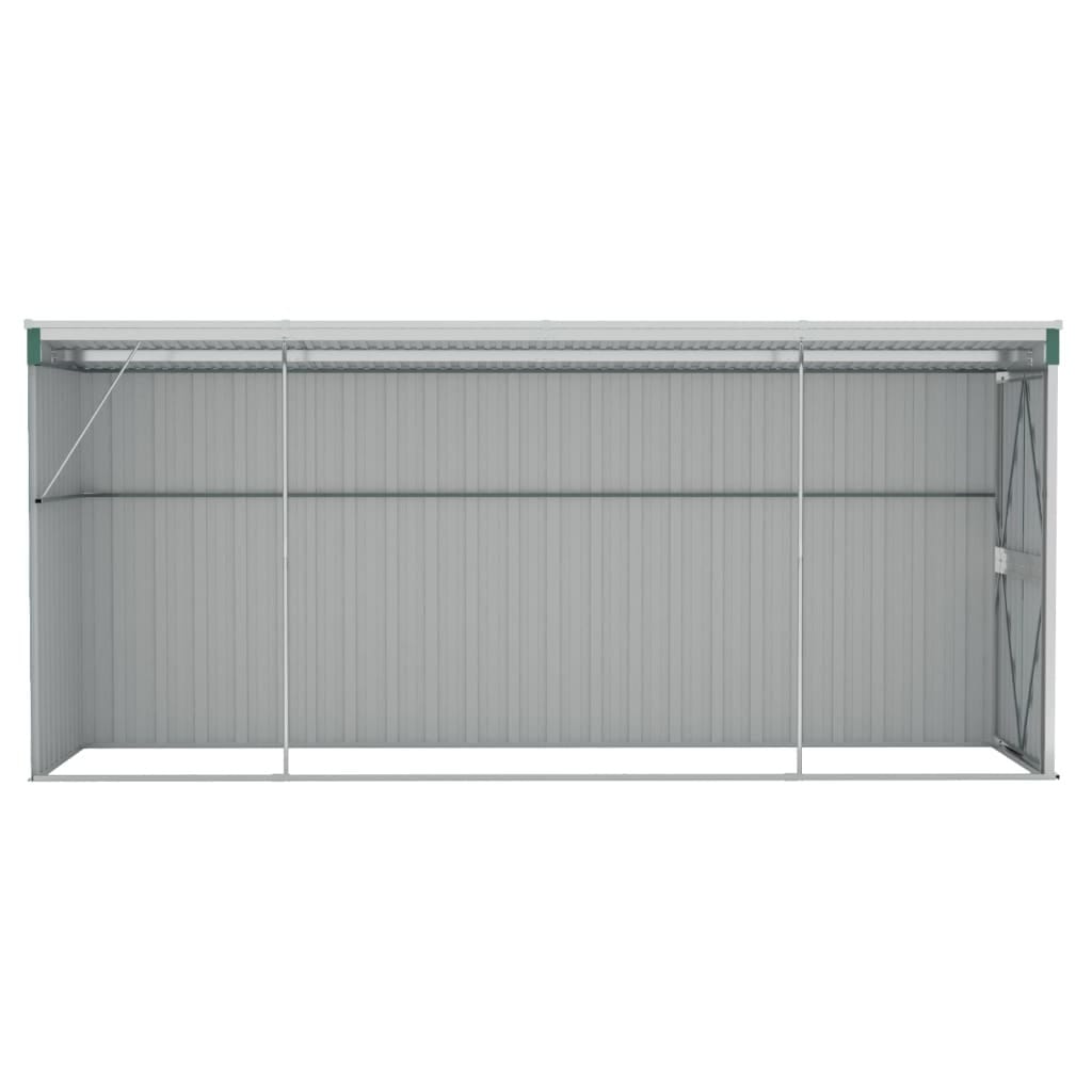 Wall-mounted Garden Shed Green 46.5"x150.4"x70.1" Galvanized Steel