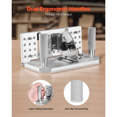 Belt Grinder Knife Jig, 85?° - 115?° Adjustable Belt Sander Knife Sharpening Jig with Dual Handles, 7.68" Long Sharpener Locator Compatible with Bench Grinders, Sharpening Machines