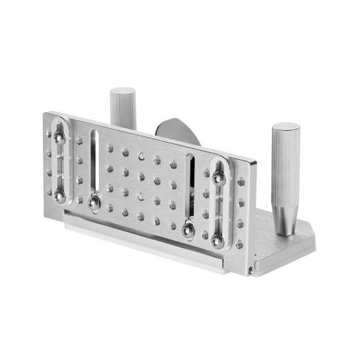 Belt Grinder Knife Jig, 85?° - 115?° Adjustable Belt Sander Knife Sharpening Jig with Dual Handles, 7.68" Long Sharpener Locator Compatible with Bench Grinders, Sharpening Machines