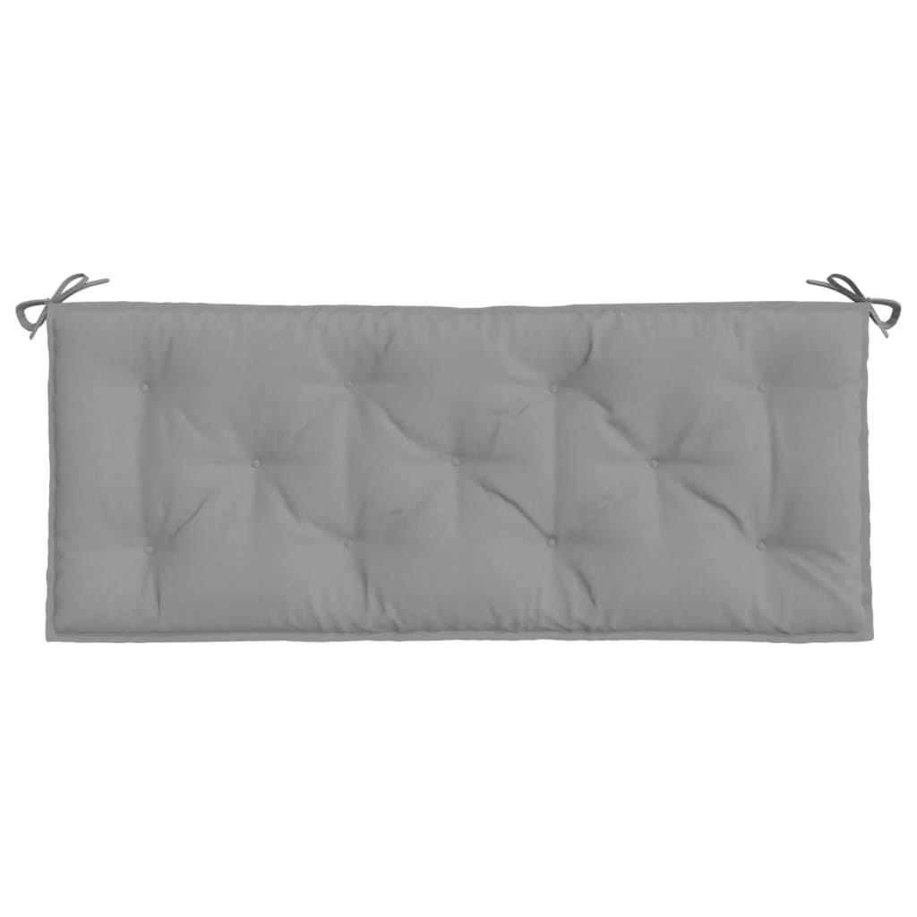 Garden Bench Cushion Gray 47.2"x(19.7"+19.7")x2.8" Oxford Fabric