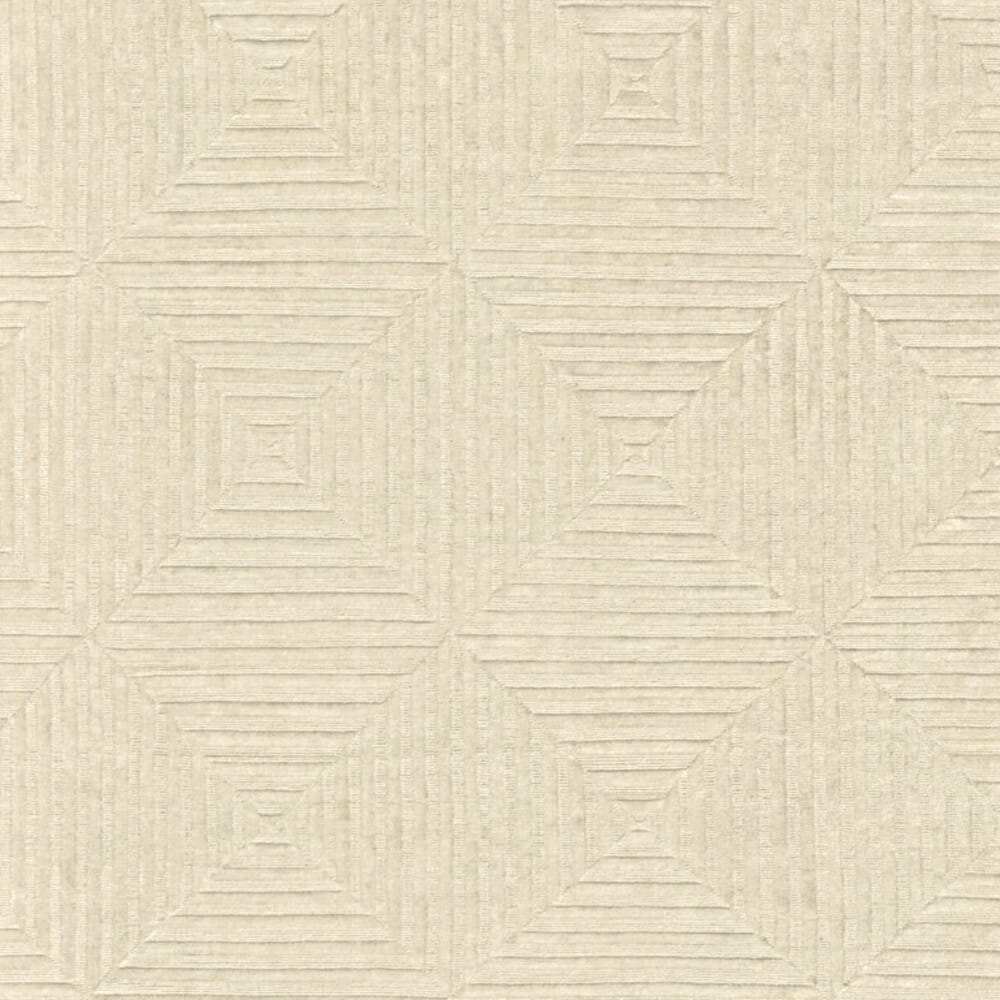 4' X 6' Ivory Wool Geometric Hand Knotted Area Rug
