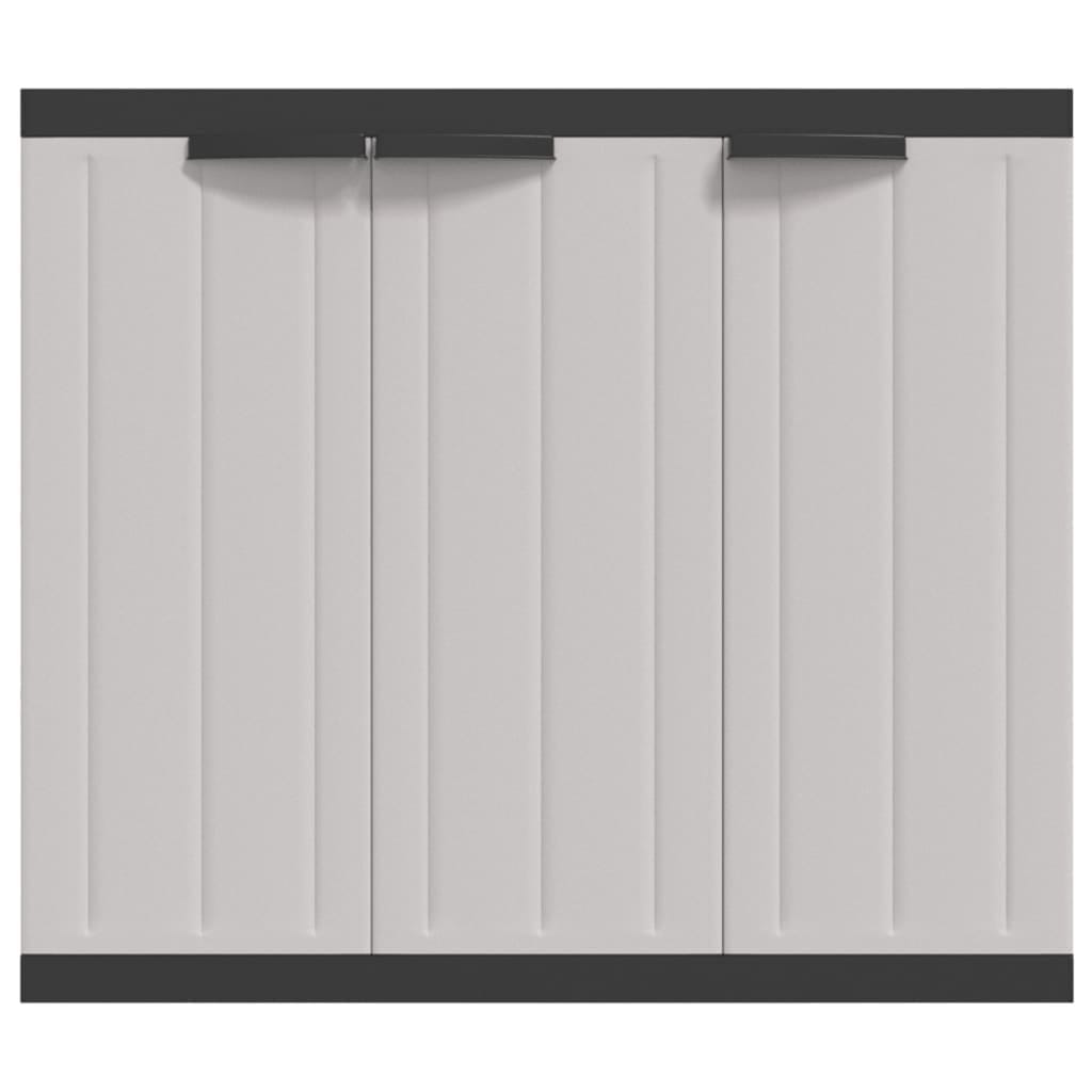 Outdoor Storage Cabinet Gray and Black 38.2"x14.6"x33.5" PP