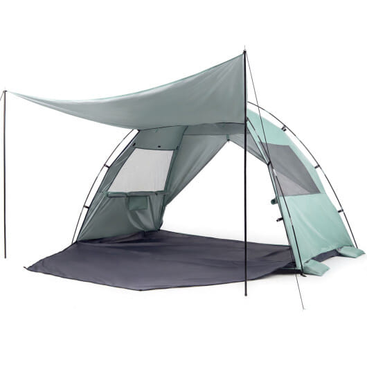 Beach Tent Sun Shelter with Canopy Pop-Up Easy Setup UPF50+ Sun Protection-Green
