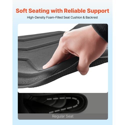 Kayak Seat, 1 Pack 1" Thick, Universal Paddle Board Seat with Back Support, Hexagonal Sit-on-Top Soft Padded Cushion with Storage Bag & Adjustable Straps for SUP, Fishing Boat, Inflatable Kayak