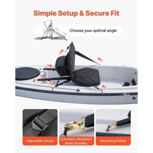 Kayak Seat, 1 Pack 1" Thick, Universal Paddle Board Seat with Back Support, Hexagonal Sit-on-Top Soft Padded Cushion with Storage Bag & Adjustable Straps for SUP, Fishing Boat, Inflatable Kayak