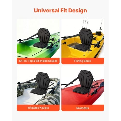 Kayak Seat, 1 Pack 1" Thick, Universal Paddle Board Seat with Back Support, Hexagonal Sit-on-Top Soft Padded Cushion with Storage Bag & Adjustable Straps for SUP, Fishing Boat, Inflatable Kayak