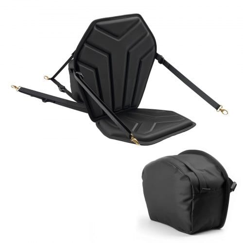 Kayak Seat, 1 Pack 1" Thick, Universal Paddle Board Seat with Back Support, Hexagonal Sit-on-Top Soft Padded Cushion with Storage Bag & Adjustable Straps for SUP, Fishing Boat, Inflatable Kayak