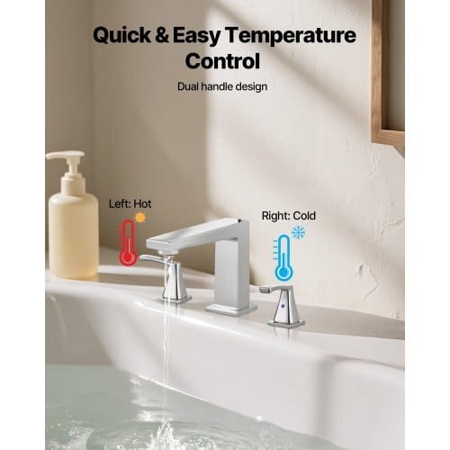 Roman Tub Faucet, 3 Hole Waterfall Bathtub Faucet, Bath Tubs Faucets Set with 2 Handles, Roman Tub Faucets Deck Mount for Pet Washing, Baby Care, Adult Bathing, Silver, Right-Angle Tub Faucet