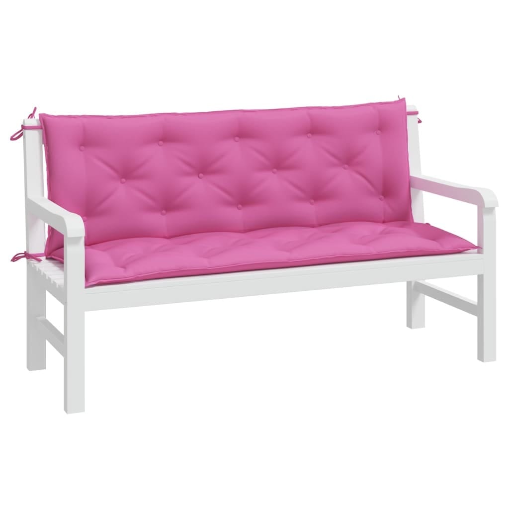 Garden Bench Cushions 2pcs Pink 59.1"x19.7"x2.8" Fabric