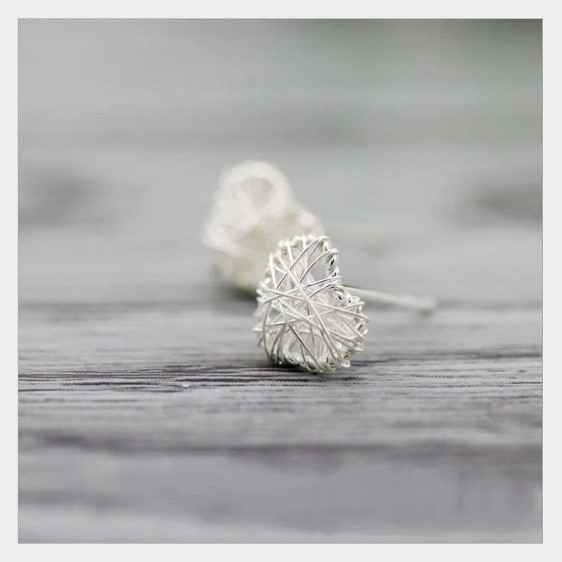 You Wrap My Heart Stud Earrings By Evabella Collections