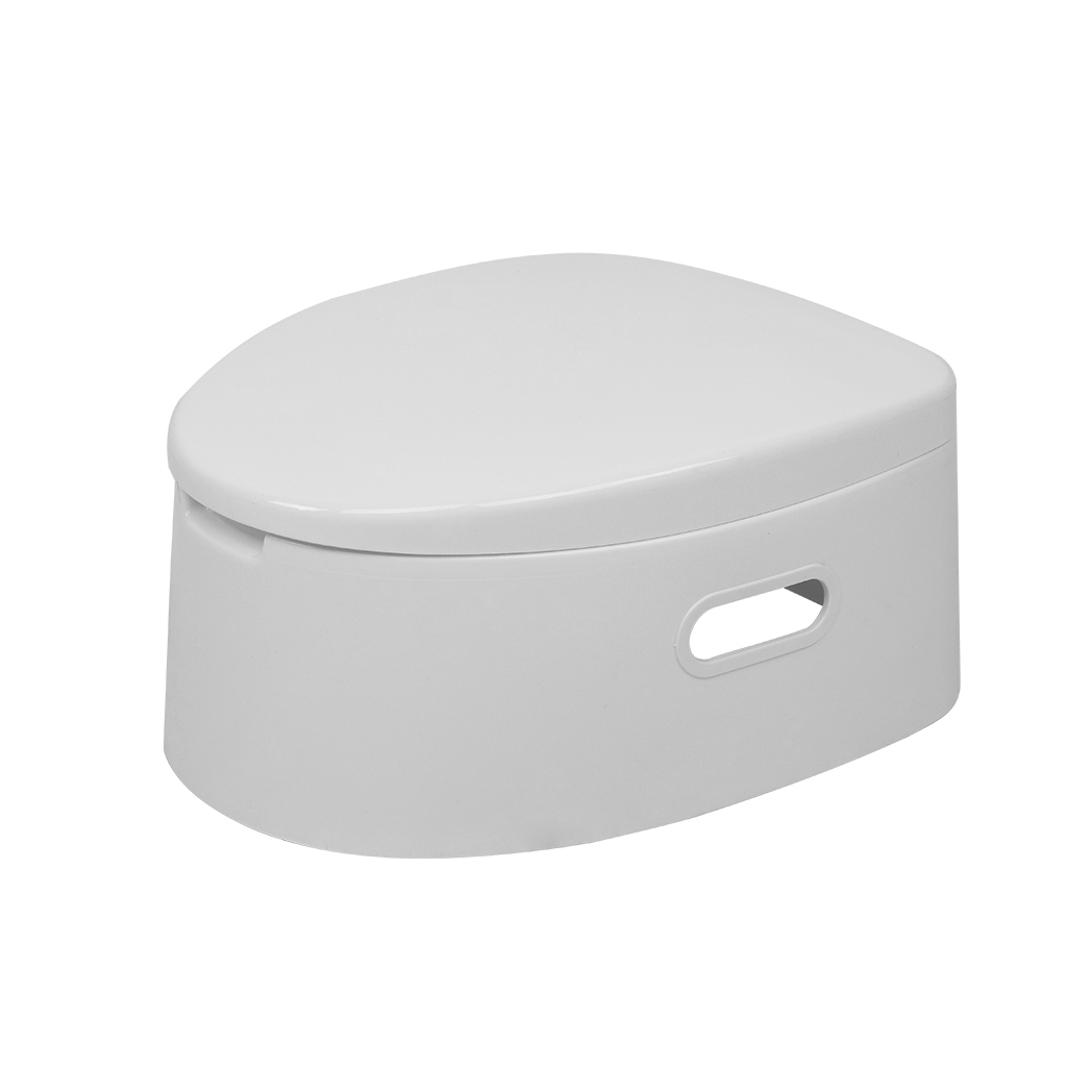Portable Toilet with Non-slip insert Grey