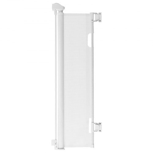 Retractable Baby Gate, Extends to 57 inch Wide, 38.5 inch Tall, with Security Lock, Easy to Use, Walk Through Without Tripping, Mesh Dog Gate for Stairs, Hallways, Indoor/Outdoor, White