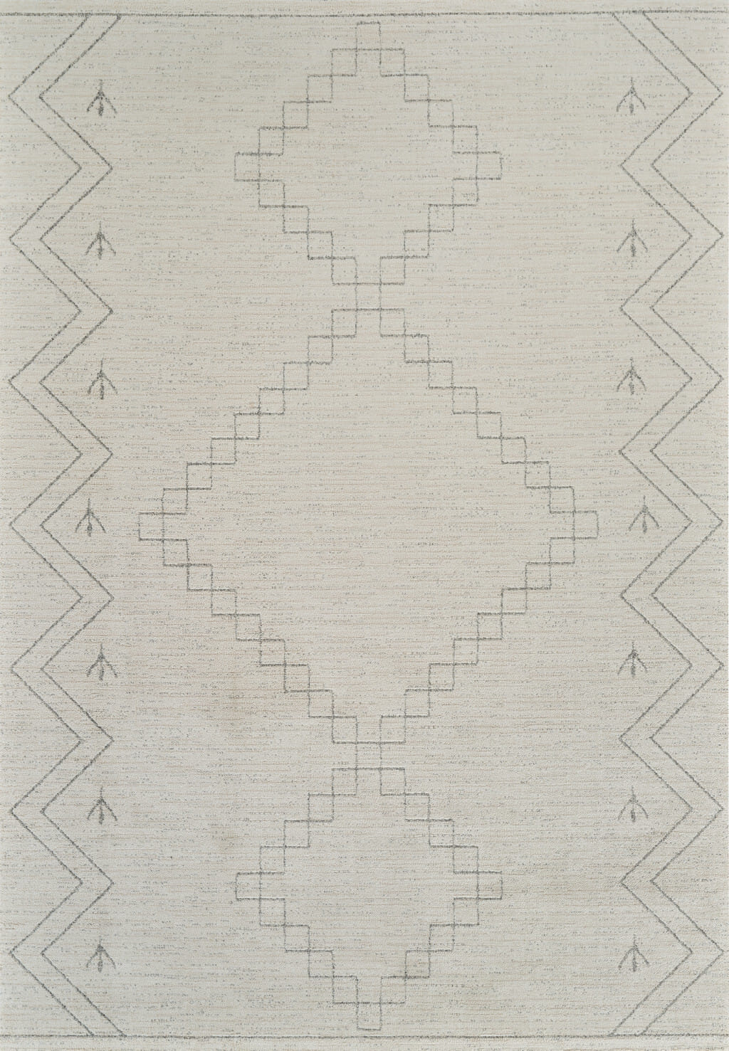 4' X 6' Cream and Beige Abstract Distressed Area Rug
