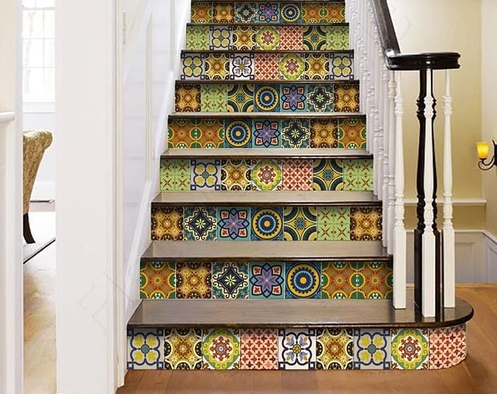 8" X 8" Euro Mosaic Peel and Stick Removable Tiles