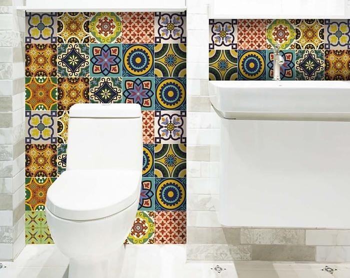 8" X 8" Euro Mosaic Peel and Stick Removable Tiles