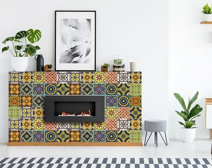 8" X 8" Euro Mosaic Peel and Stick Removable Tiles