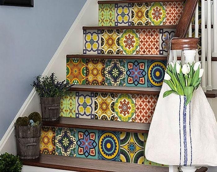 8" X 8" Euro Mosaic Peel and Stick Removable Tiles
