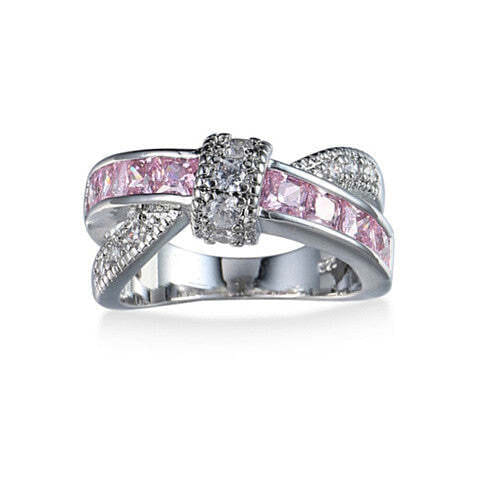 Ring Style: Love Me Pink,Ring Size: 10 - You Cross My Mind Ring Diamond Crystals In 3 Lovely Colors