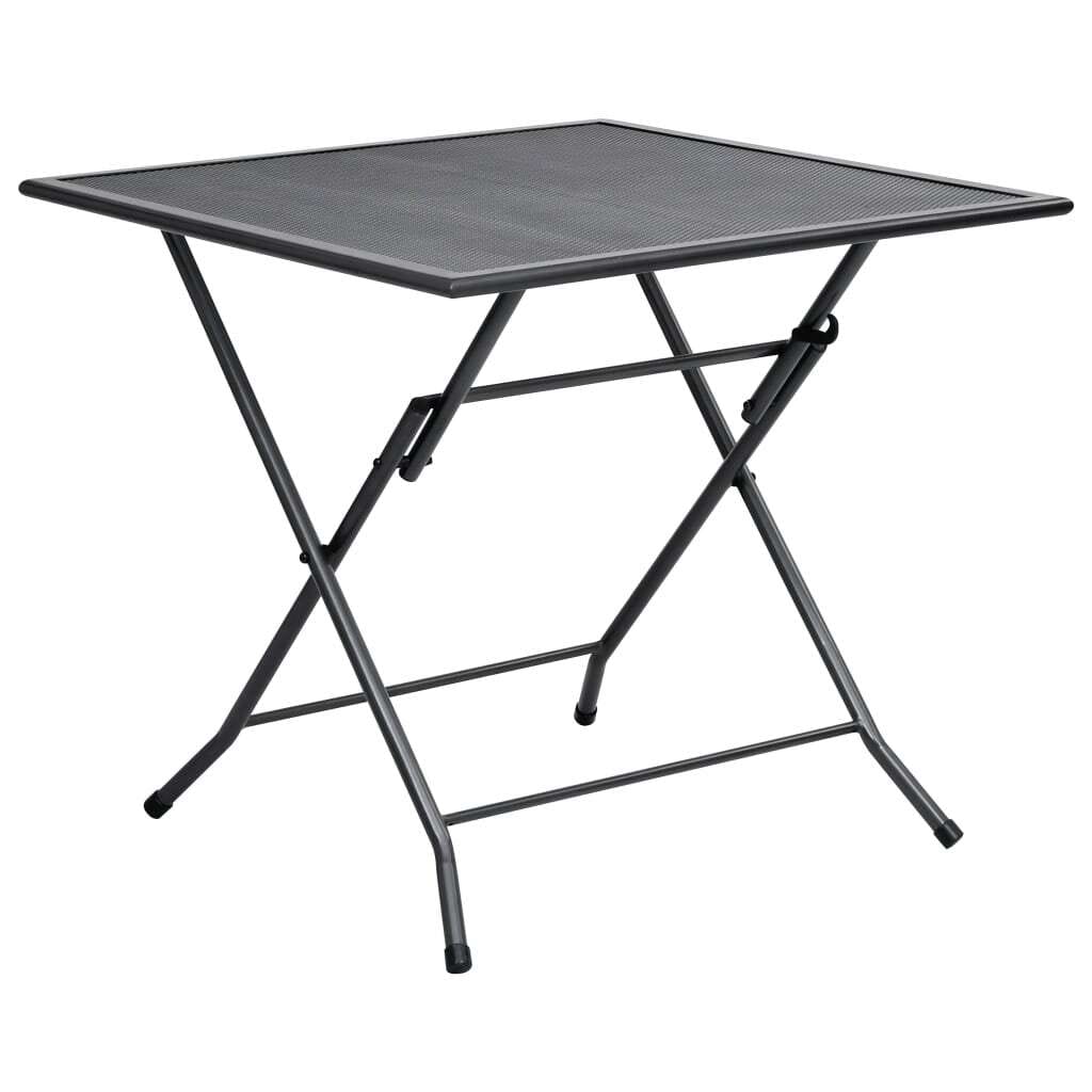 5 Piece Patio Dining Set Steel Anthracite