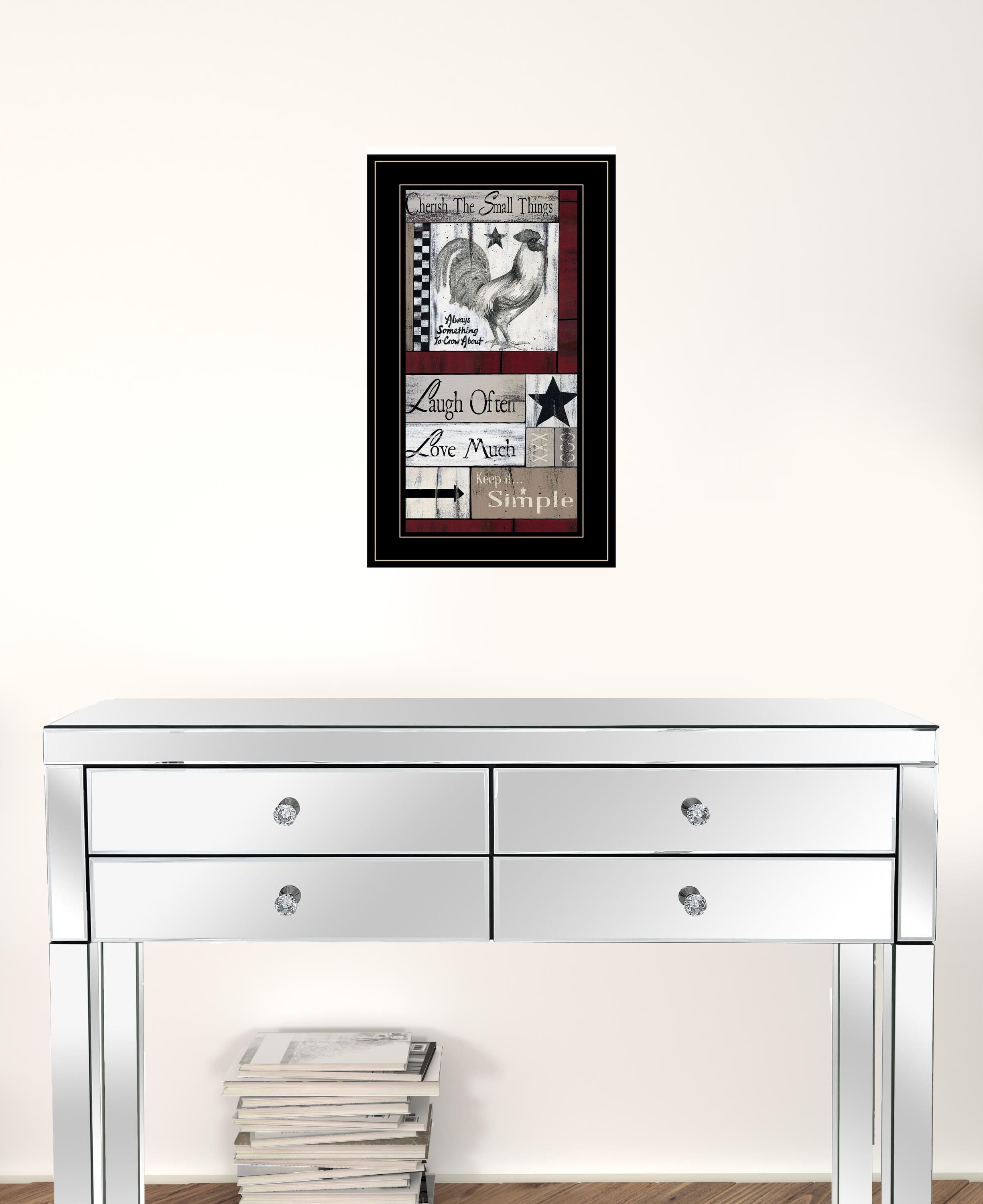 Cherish The Small things 3 Black Framed Print Wall Art