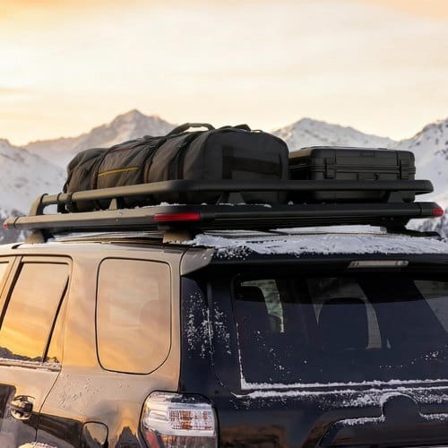 Roof Rack Cargo Basket, 64 x 39 x 4.53 in, Heavy Duty Roof Top Carrier Basket with Extension, 200 lbs Capacity, All-Weather Car Top Luggage Holder, Universal Fit for SUVs Trucks Vehicles Pickups
