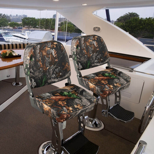 2-Piece Folding Boat Seat Set with Sponge Padding-Camouflage - Color: Camouflage
