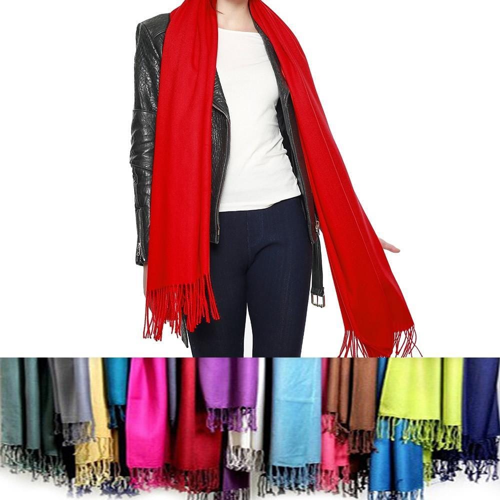 Color: T - CHOCOLATE - Privilege Pashmina Shawls With Fringe Benefits