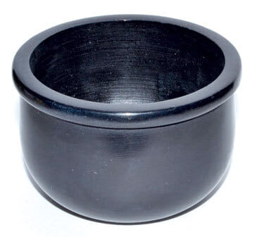 Black Stone Scrying Bowl/Smudge Pot 3"