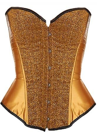 Bronze Sequin Burlesque Corset