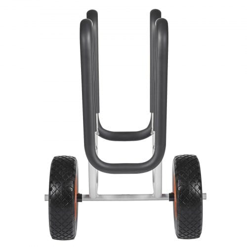 Kayak Cart, 150 lbs Load Capacity, Stand Up Paddle Board Trolley with 10-inch Solid Rubber Tires & Kickstands, Paddle Board Carrier with Ratchet Strap for Paddleboard & Surfboard Transport