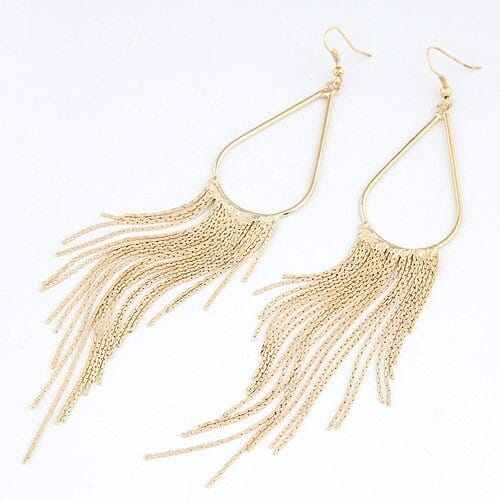 Fashion Tassel Earrings - Golden