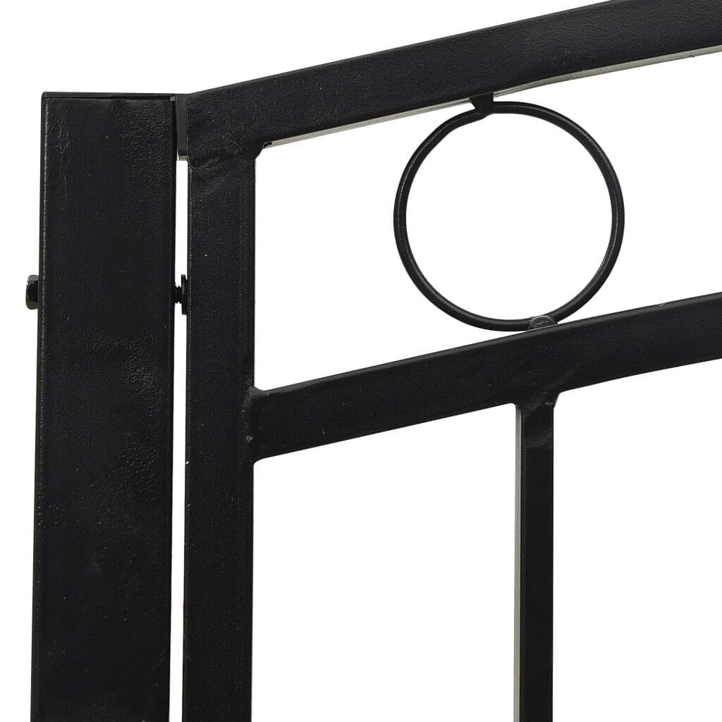 Patio Bench with a Table 49.2" Steel Black