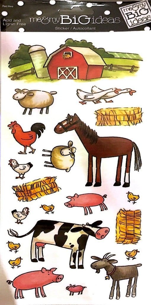 Me and My Big Ideas Stickers Barnyard Animals